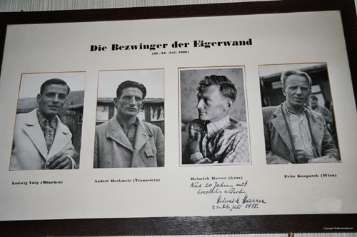  1938 victorious team - signed by Heinrich Harrer
